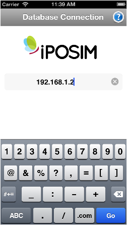 iPOSIM to POSIM EVO mobile database connection ip