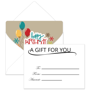 gift card env white a gift for you