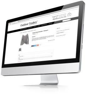 outdoor traders ecommerce page