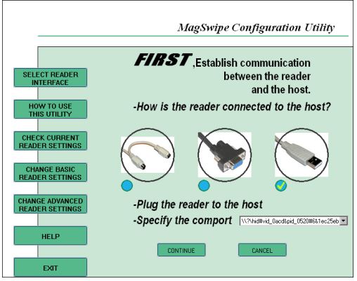 mag stripe reader xm95 track 2 configuration 2